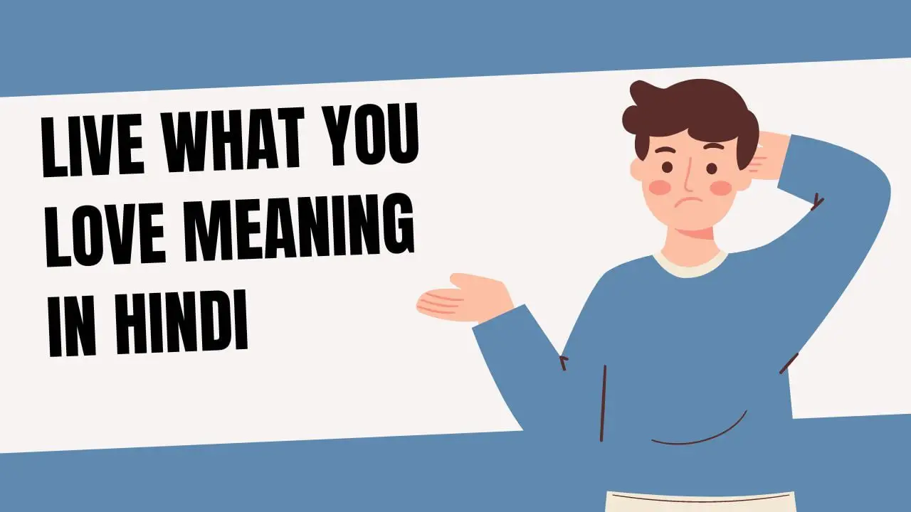 Live What You Love Meaning in Hindi