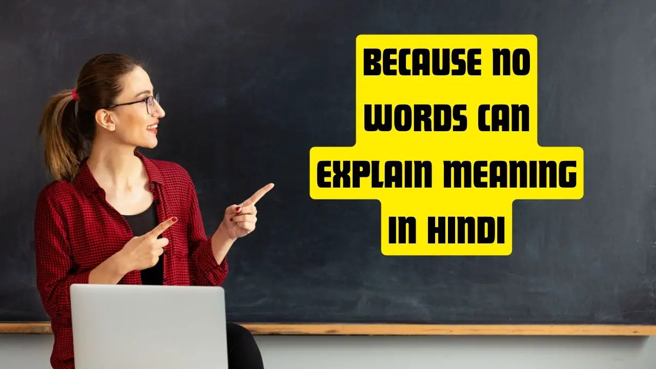 Because No Words Can Explain Meaning in Hindi